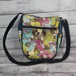 Danny K Beverly Hills Crossbody Tapestry Zip Bag Purse USA